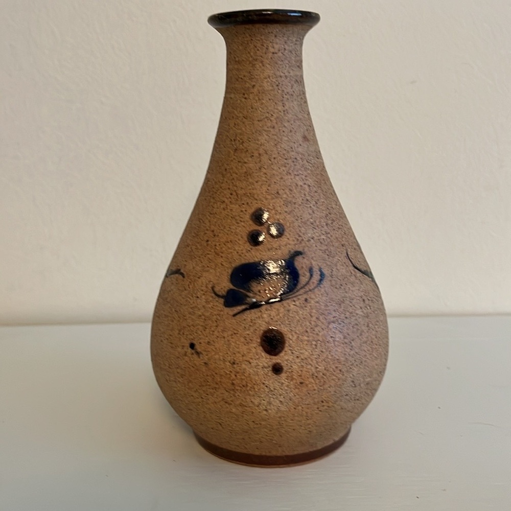 Vintage Mexican Tonala Folk Art Pottery Vase Decor - Picture 5 of 10
